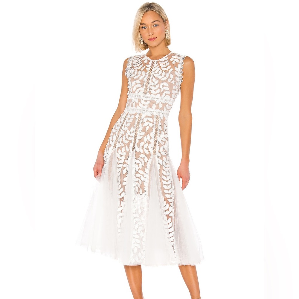 Bronx and Banco Saba Blanc Midi Dress - White size S